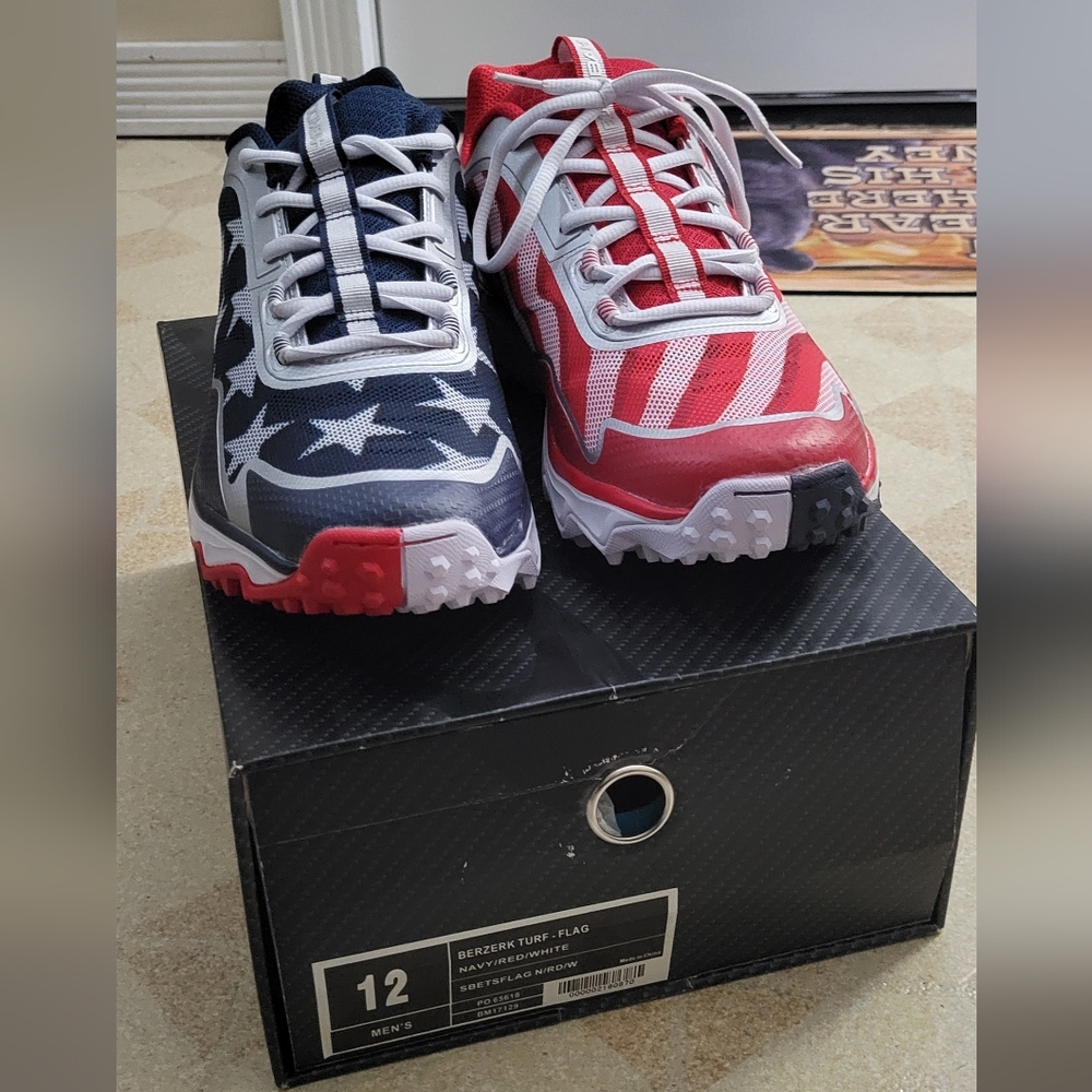Patriotic Men's Shoes - Red, White, and Blue